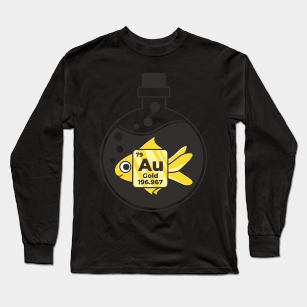 Chemical Gold Fish Science Geek Long Sleeve T-Shirt by Popculture Tee Collection